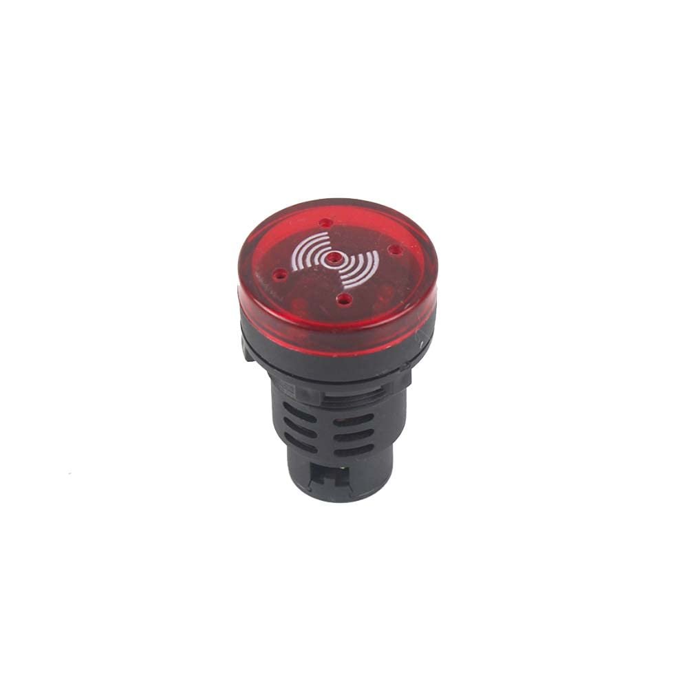 AD16-22SM 22mm Flash Signal Light LED Active Buzzer Beep Alarm Indicator (110,30MM red)