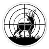 Hunting Target Deer Buck Sticker - 5" Laptop Sticker - Waterproof Vinyl for Car, Phone, Water Bottle - Hunter Decal view 1