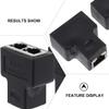 Mobestech 2pcs Ethernet Splitter Adapter to Port Network Connector for Dual Device Sharing for Use Supports High-Speed view 2