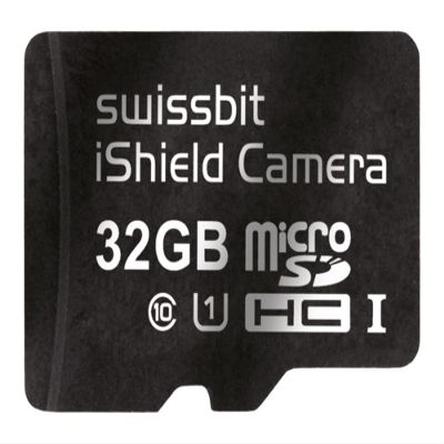 Swissbit SFSD032GN3PM1TO-I-HG-010-SW3, Memory Cards Secure microSD Card (self-encrypting), PS-45u iShield Camera, 32 GB, MLC Flash, -40 C to +85 C