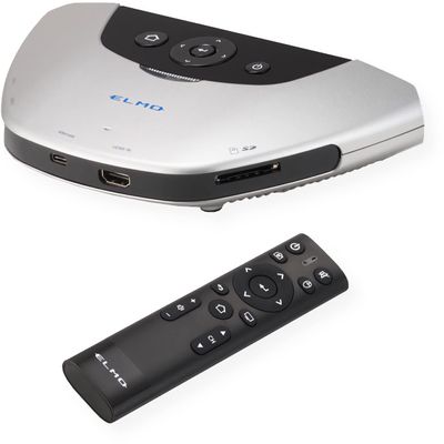 Elmo 2800 Model HS-2 Wireless Presentation System, Built-in Annotation Tool, Wireless Screen Sharing, 4K Output, Integrated Web Browser, 4-Source Split Screen, Compatible with Most Major OS