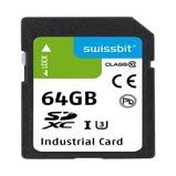 Swissbit SFSD064GL1AM1MT-I-5E-211-STD, Memory Cards Industrial SD Card, S-55, 64 GB, 3D TLC Flash, 40C to +85C