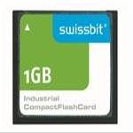 Swissbit SFCF1024H1BK2MT-C-MO-553-SMA, Memory Card, 1GB IND Compact Flash, SLC C300L, 0C ~ 70C
