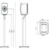 KEF S1 Floorstand for LSX II (Mineral White) view 4