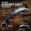 Tactical Knife with Sheath & Micarta Handle  Small Fixed Blade Knife  Multitool 24-in-1 with Mini Tools Knife Pliers and 11 Bits view 2