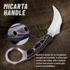 Tactical Knife with Sheath & Micarta Handle  Small Fixed Blade Knife  Multitool 24-in-1 with Mini Tools Knife Pliers and 11 Bits view 3