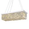 K9 Crystal Chandelier Compatible with Dining Room Rectangle Modern Crystal Chandelier Atmosphere Upscale (Color : L50xw20xh25cm, Size : Cold White) view 1