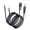 2 Pcs DC Power Pigtail Barrel Plug Connector Cable18AWG,Adapter 6FT 5.5MM x 2.5MM Male & Female Plug to Bare Wire Open End Power Wire Supply Repair Cable for DIY Extension Cord,Router,CCTV,IP Camera view 1