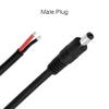 2 Pcs DC Power Pigtail Barrel Plug Connector Cable18AWG,Adapter 6FT 5.5MM x 2.5MM Male & Female Plug to Bare Wire Open End Power Wire Supply Repair Cable for DIY Extension Cord,Router,CCTV,IP Camera view 2