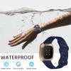 Odbeai Compatible with Fitbit Sense&Sense2 Bands/Versa 3&4 Bands Women Men,Soft Replacement Wristbands Sport Band Strap Accessories for Versa 3&4/Sense&Sense2 SmartWatch(Small, Navy Blue) view 3