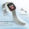 Odbeai Band Compatible with Fitbit Versa 3&4 Bands/Sense&Sense2 Bands for Women Men,Soft Replacement Wristbands Sport Strap Accessories for Sense&Sense2/Versa 3&4 SmartWatch(Small, Gray) view 2
