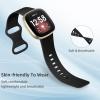 Odbeai Compatible with Fitbit Versa 4 Bands/Versa 3 Band & Fit bit Sense 2 Bands/Sense Band for Women Men,Soft Replacement Wristbands Sport Strap Accessories for Fit bit Smart Watch (Large, Black) view 2