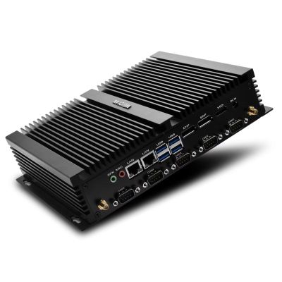 WEIDIAN Fanless Industrial PC, Mini Desktop Computer Core i7-8550U, Triple Display 4K@60Hz Output, HD, DP, EDP, Dual NIC, 8USB, 6RS232 COM, LPT, WiFi, BT4.2, SIM Card Slot(16GB RAM 256GB SSD)