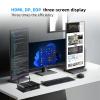 WEIDIAN Fanless Industrial PC, Mini Desktop Computer Core i7-8550U, Triple Display 4K@60Hz Output, HD, DP, EDP, Dual NIC, 8USB, 6RS232 COM, LPT, WiFi, BT4.2, SIM Card Slot(16GB RAM 256GB SSD) view 2