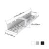 Cable Management Under Desk Tray for Home Office Desk, Metal Raceway Wires Cable Management Tray Tidy Organizer (White) view 2