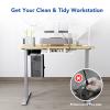 Cable Management Under Desk Tray for Home Office Desk, Metal Raceway Wires Cable Management Tray Tidy Organizer (White) view 4