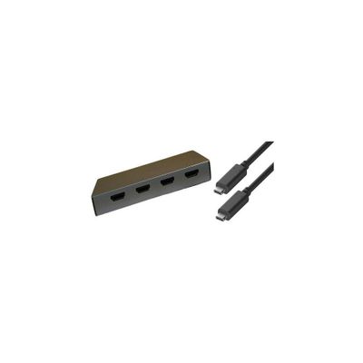 6-in-1 USB-C Hub with 4 HDMI Ports by 4XEM