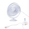 Kiven Small Personal USB Desk Fan - Portable Fans with IR Sensor, Quiet Operation and 360Air Supply,Adjustable Angle Bedside Table Fan for Office,Bedroom,pets fan,Car Outdoor Travel(White) view 1