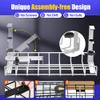 Under Desk Cable Management Tray, Xpatee Upgraded Wire Management No Drill No Screws, Cable Tray with Clamp for Wire Organizers, Computer Cord Rack for Office, Home - No Damage to Desk White view 2