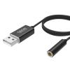 Cubilux USB to 3.5mm Jack Audio Adapter,USB A to AUX Cable with TRRS 4-Pole Adapter,External Stereo Sound Card Compatible with PS5 PS4, Windows Linux Laptop PC Computer Raspberry Pi, 4 FT view 1