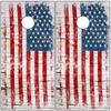 Cornhole Wraps for Boards Vinyl Decals Set of 2, Lake Life Design, 25+ Options Available, Durable Cornhole Stickers/Skins for Outdoor Play (Boards Not Included, Cracked Wood Flag) view 3