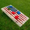Cornhole Wraps for Boards Vinyl Decals Set of 2, Lake Life Design, 25+ Options Available, Durable Cornhole Stickers/Skins for Outdoor Play (Boards Not Included, Cracked Wood Flag) view 4