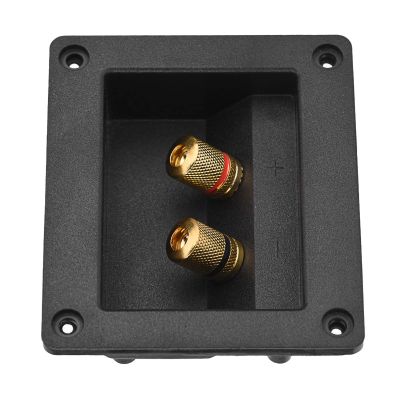 2 Way Speaker Box Terminal Cup Binding Post , Power Speaker Screw in Terminal Plates , Subwoofer Plug Acoustic Components for HiFi Speaker , Speaker Terminal Box for personally constructed Home Speaker Kits