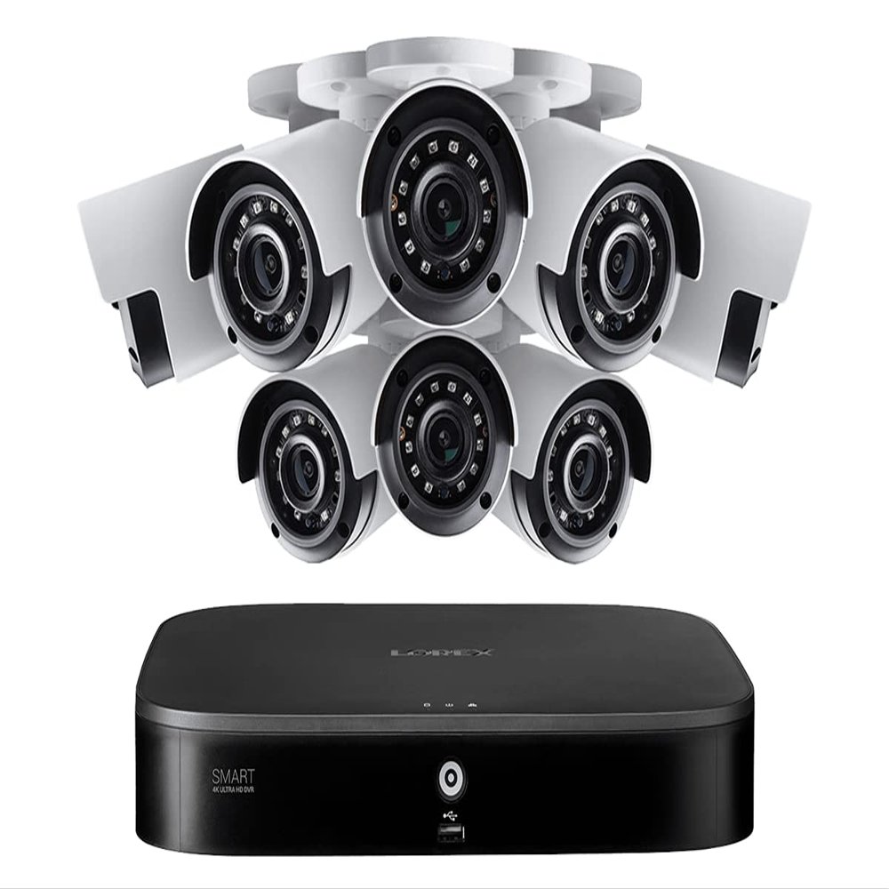 Lorex 4KA88-3 8-Channel 2TB 4K DVR System with 8X Smart Motion and Color Night Vision Cameras