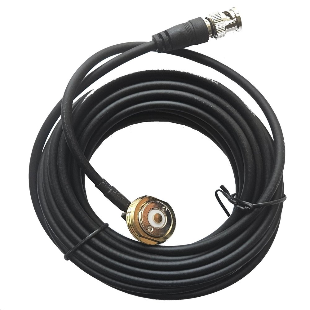 tram-browning Hole Roof Antenna Mount NMO Double Shielded Coaxial Cable with Assembled BNC Connector. for Mobile Radio Scanner. 1258BNC