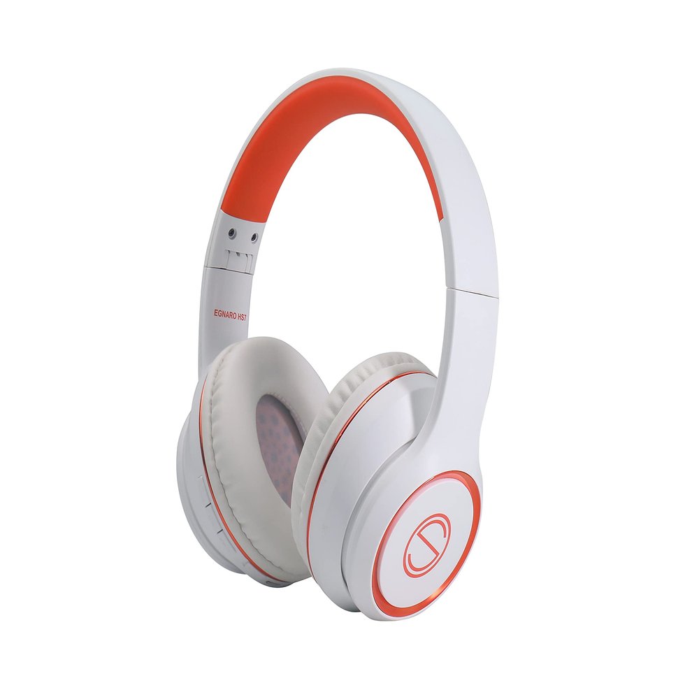 EGNARO HS7 Wireless Headphones, Bluetooth 5.0, Microphone, Color White