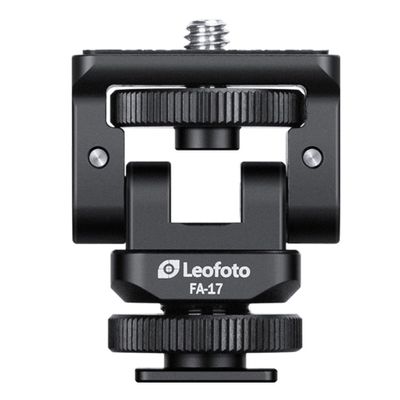 Leofoto FA-17 Tilt & Swivel Head Hot/Cold Shoe Flash to 1/4" Male Stud Accessory Adapter