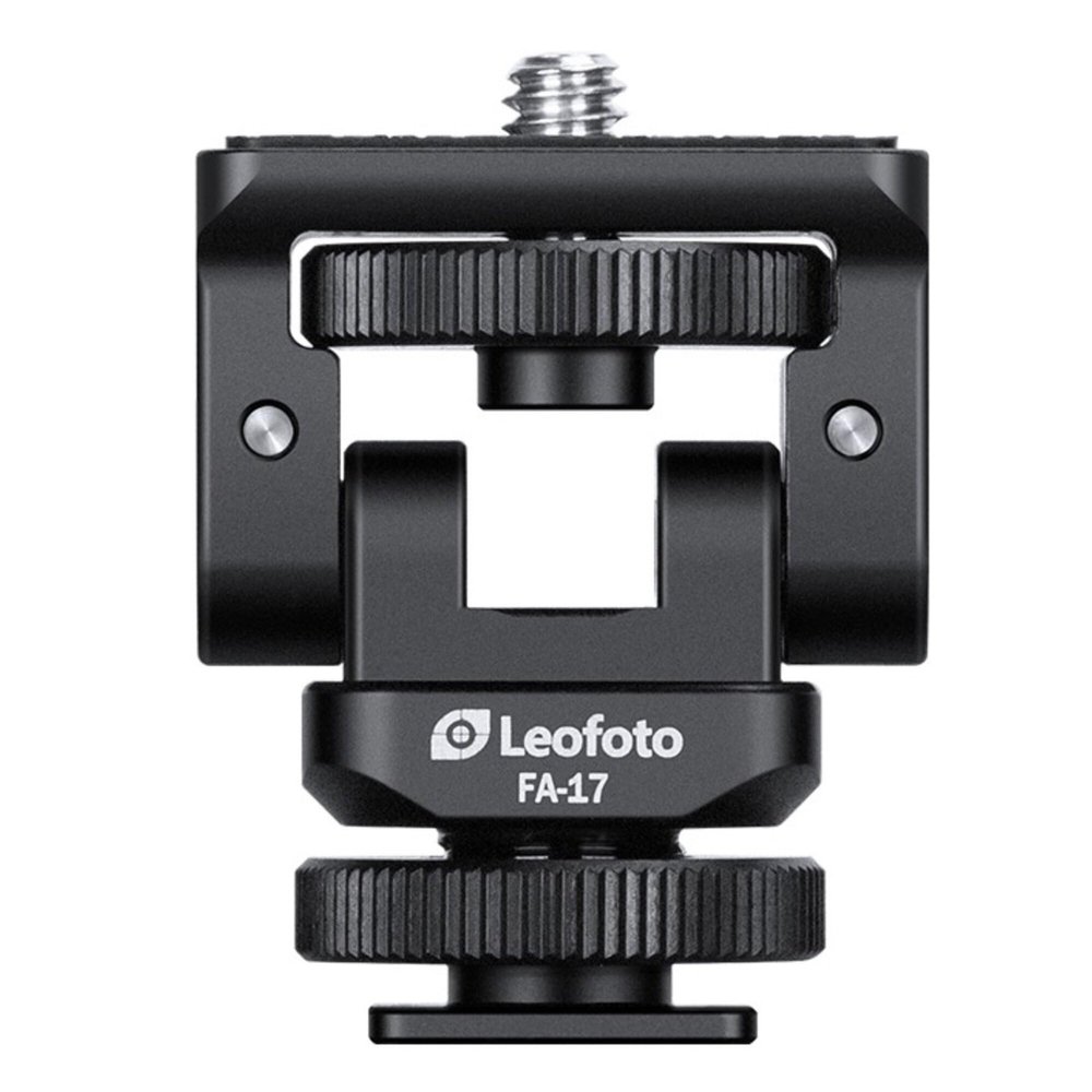 Leofoto FA-17 Tilt & Swivel Head Hot/Cold Shoe Flash to 1/4" Male Stud Accessory Adapter