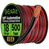 GEARit 18 Gauge Wire - 500ft Black/Red - 2 Conductor CCA for Car Audio, Speaker, Trailer, Electrical - 500ft Total 18ga awg view 1