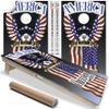 Cornhole Wraps for Boards Vinyl Decals (Set of 2) Eagle and Flag Lake Life Design Durable Corn Hole Bean Bag Toss Wraps, Stickers & Skins Outdoor Game Board Covers (Boards Not Included) view 1
