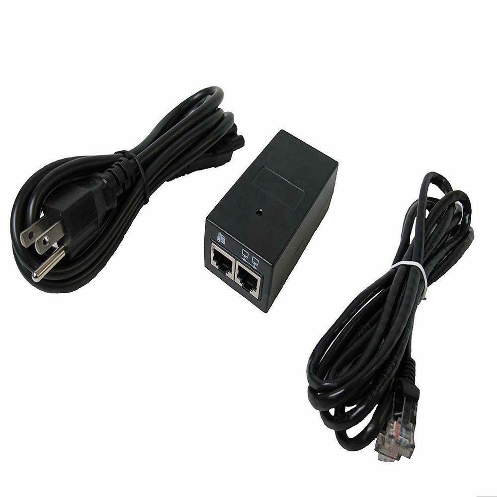 New 48V AC/DC Adapter Replacement For UBIQUITI Networks POE-48-24W POE-48-24W-G GP-D480-050G 48 Volt PoE Power Over Ethernet Injector Adapter POE4824W POE48-24WG GPD480-050G GPD480050G UniFi RJ-45 LAN