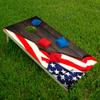 Cornhole Wraps for Boards Vinyl Decals (Set of 2) Lake Life Flag on Dark Wood Design Durable Cornhole Skins & Stickers for Outdoor Games (Boards Not Included) view 4