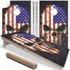 Cornhole Wraps for Boards Vinyl Decals (Set of 2) Patriotic Skull American Flag Art Corn Hole Bean Bag Toss Stickers Cornhole Skins Cornhole Wraps for Boards (Boards Not Included) (Flag Skull) view 1