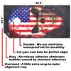 Cornhole Wraps for Boards Vinyl Decals (Set of 2) Patriotic Skull American Flag Art Corn Hole Bean Bag Toss Stickers Cornhole Skins Cornhole Wraps for Boards (Boards Not Included) (Flag Skull) view 4