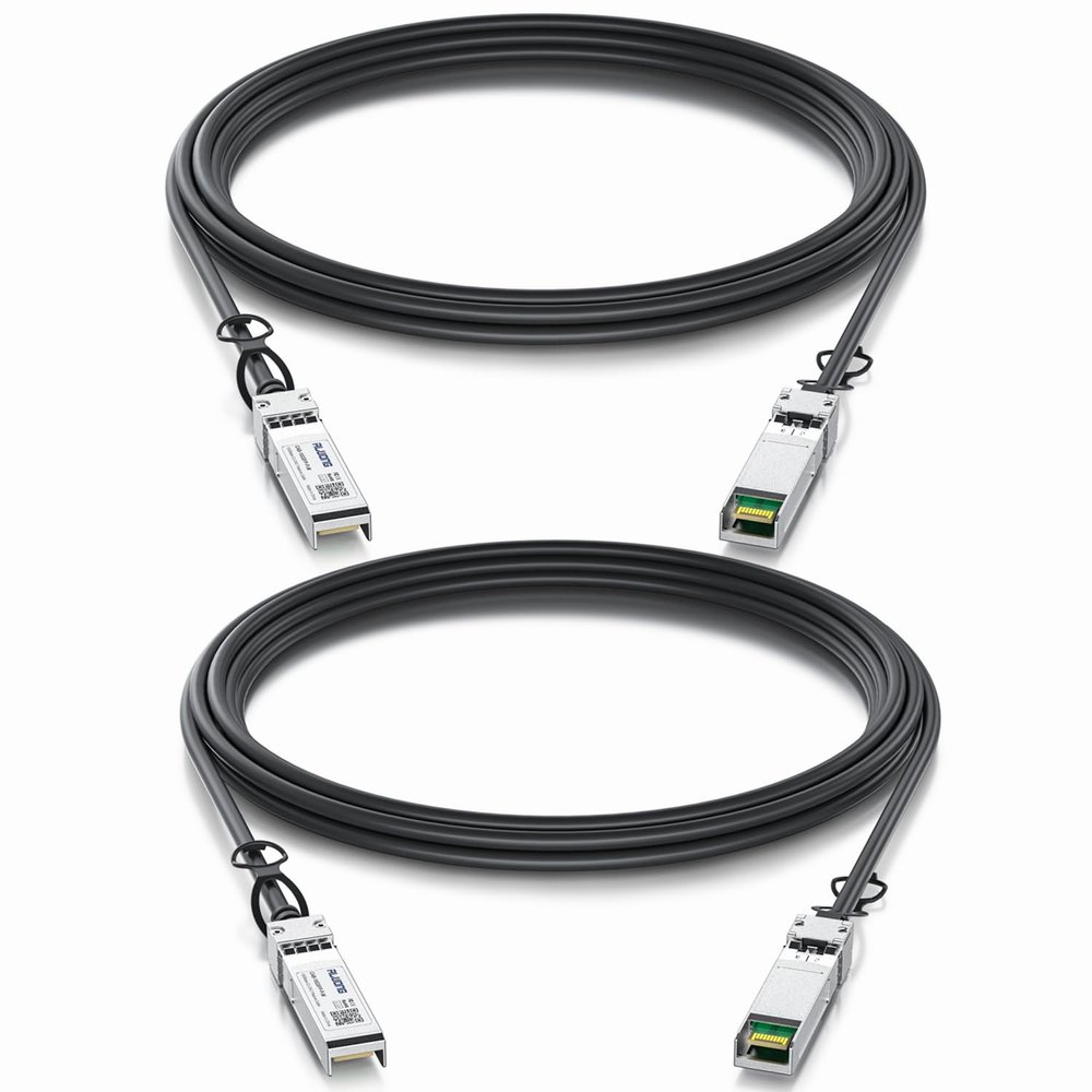 2-Pack 2.5m/8.20ft. 10G Direct Attach Copper Cable, SFP+ Passive Twinax DAC Cable for Cisco SFP-H10GB-CU2.5M, Ubiquiti, Arista, D-Link, Intel, Meraki, Mikrotik, Netgear, TP-Link etc.