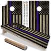 Cornhole Wraps for Boards Vinyl Decals (Set of 2) Police Support Flag Lake Life Design Durable Corn Hole Bean Bag Toss Wraps, Stickers & Skins Outdoor Game Board Covers (Boards Not Included) view 1