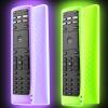 2 Pack Remote Case for Vizio XRT136, Silicone Cover for LCD LED TV Controller, Smart TV Remote Skin Sleeve Glow in The Dark Green Purple view 1