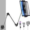 woleyi Aluminum Tablet Wall Mount Holder - 35 Inch Foldable Arm Tablet Stand for Wall, 360 Adjustable Webcam Camera Clip, for iPad Pro Air Mini, Galaxy Tabs, Z Fold, Fire HD, iPhone, 4.7-13" Devices view 1