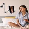 woleyi Aluminum Tablet Wall Mount Holder - 35 Inch Foldable Arm Tablet Stand for Wall, 360 Adjustable Webcam Camera Clip, for iPad Pro Air Mini, Galaxy Tabs, Z Fold, Fire HD, iPhone, 4.7-13" Devices view 2