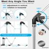 woleyi Aluminum Tablet Wall Mount Holder - 35 Inch Foldable Arm Tablet Stand for Wall, 360 Adjustable Webcam Camera Clip, for iPad Pro Air Mini, Galaxy Tabs, Z Fold, Fire HD, iPhone, 4.7-13" Devices view 4