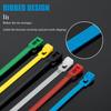 XINGO 100PCS 18 inch Yellow Releasable Cable Zip Ties Adjustable Wire Cable Ties, Reusable Zip Ties Tie Straps For Multi-Purpose Use Indoor And Outdoor Plastic Tie Wire view 2