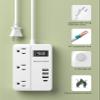 2 Prong Power Strip with USB-C, ROOTOMA 2 Prong to 3 Prong Outlet Adapter, 1080J 2 Prong Surge Protected with 3 Outlet & 4 USB, 3 Prong Adapter 4ft, for Polarized Two Prong Outlet, Old House, White view 4