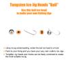 MUUNN 20Pack Tungsten Round Jig Heads Without Hook Body, DIY Welding Head Unpainted Football Ice Fishing Jig Hooks(4.0mm) view 2