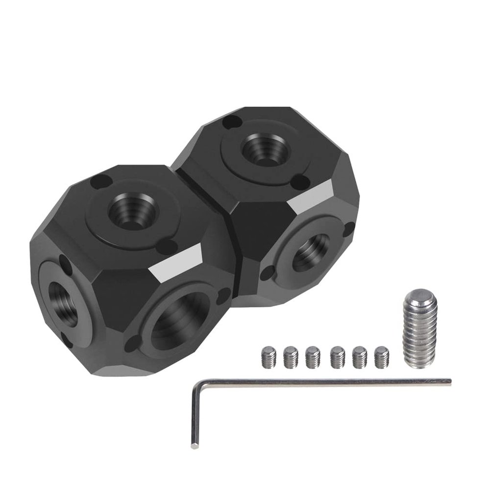 BGNing Multi-Hole Adapter Screws, Transfer Screw, 1/4, 3/8 Anti-Reverse Mounting Screw for Tripod, Hand Selfie Stick, Microphone, Camera cage (Double-Layer Anti-Reverse)