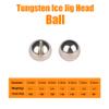 MUUNN 20Pack Tungsten Round Jig Heads Without Hook Body, DIY Welding Head Unpainted Football Ice Fishing Jig Hooks(5.0mm) view 4