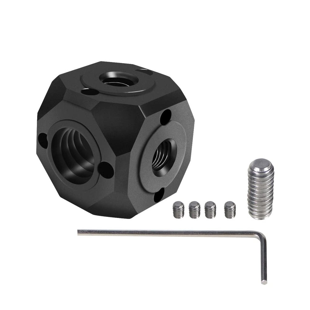 BGNing Multi-Hole Adapter Screws, Transfer Screw, 1/4, 3/8 Anti-Reverse Mounting Screw for Tripod, Hand Selfie Stick, Microphone, Camera cage (Single-Layer Anti-Reverse)